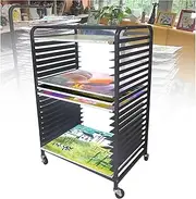 Classroom Drying Rack,Art Drying Rack,Metal Floor-Standing Craft Storage Rack,(20 Tiers) Space Saving Rack Suitable for Art Classrooms, Homes and Offices