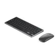 Portable Wireless Keyboard and Mouse Combo, Bluetooth 3.0/5.0/2.4G, Multi-Dev...