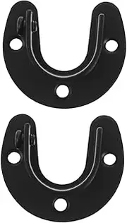 iplusmile 2pcs Heavy Duty U Shaped Stainless Steel Closet Rod Brackets Open Socket Wardrobe Rod Holders for Effortless Installation and Replacement Modern Design for Curtains and Clothing