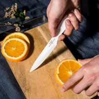 在飛比找蝦皮購物優惠-日本PUEBCO日式簡約黑白陶瓷刀家用廚房水果刀不傷手小刀具