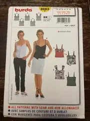 Burda 8083 UNCUT Sewing Pattern, Misses' Tops, Size 8-18