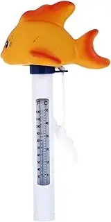 TINEASUR Floating Cartoon Goldfish Pool Thermometer Practical Water Temperature Measurement Durable Shatter Resistant for Swimming Pools Spas Fish Tanks Dual Celsius Fahrenheit Display
