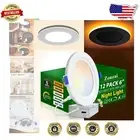 Dimmable 12W Ultra-Thin LED Recessed Lighting - 5CCT Selectable & Night Light