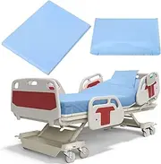 Moukeren Hospital Bed Sheets and Pillowcase Sets 60" x 105" Fitted Hospital Bed Sheets with Elastic All Around Sheets for Hospital Bed Massage Table Home Hotel (Blue)