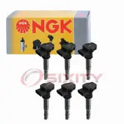 6 pc NGK Ignition Coils for 2019 Audi Q7 3.0L V6 Spark Plug Wire Boot vt (for: Audi)