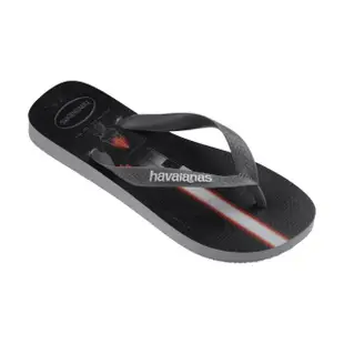 【havaianas 哈瓦仕】拖鞋 男鞋 夾腳拖 星際大戰 惡棍 光劍 Star Wars 黑灰 4135185-3498M(哈瓦士)