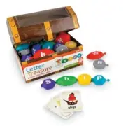 LETTER TREASURE Chest Learning Uppercase Lowercase Alphabet Learning MindWare 3+