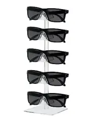 5 Tier Sunglasses Eyeglasses Square Counter Display Stand Clear Acrylic Qty 6