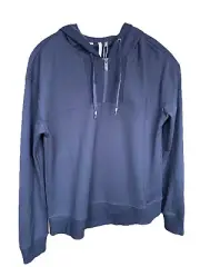 Travis Mathew Horizon Line 1/4 Zip Hoodie Pullover Sweatshirt Navy Womens Small