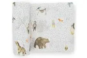 Little Unicorn: Single Cotton Muslin Swaddle - Party Animals