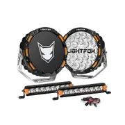 LIGHTFOX OSRAM 9" LED Driving Lights + 8inch LED Light Pods + Wiring Kit