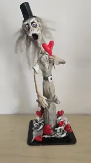 OOAK Handmade Creepy Oddity Art Clay Sculpture Undead Monster Creature w/ Heart