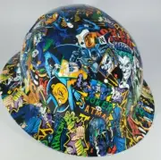 New Full Brim Hard Hat Custom Hydro Dipped BATMAN VS JOKER. Free Shipping