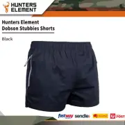 Hunters Element Perfect Bomb Proof Dobson Stubbies Shorts Black #dobson Bl