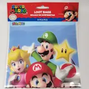 Nintendo Super Mario Loot Goodie Bags Video Game Birthday Party Pack of 8