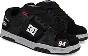 [DC] Men's Stag Skate Shoe, Black/Grey/Blue, 12.5
