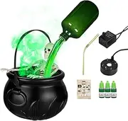 Halloween Cauldron | Vintage Light up Witches Cauldron with Diffuser | Exquisite Kettle Party Decoration Halloween Pot Holder for Living Room Desktop Fireplace Bedroom