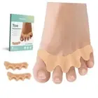 Toe Separators Bunion Corrector - Toe Spacers for Men Women to Correct Beige