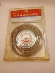 6" Wire Wheel SKU #P 30066 Brass Plated Wire, Flat Type