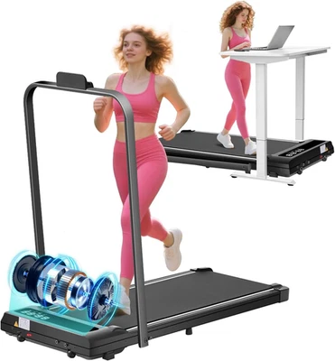 Compact Portable Folding Treadmill with Handle, 3.0HP, 320 LBS Capacity
