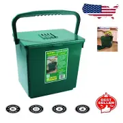 Portable 11 Gallon Compost Bin with Secure Lid - Eco-Friendly Kitchen Solution