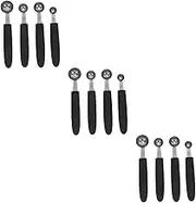 TOKIDNY 3sets Ice Cream Scoop Stainless Steel Ice Spoon Professional Scooper Trigger Fruit Scoop Melon Ball Maker 4pcs*3