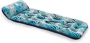 Aqua Contour Cooling Pool Float Lounge – 18-Pocket, Inflatable Pool Floats for Adults – Blue Ferns