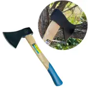 Berent 365mm Garden Axe Camping Hatchet Carbon Steel Head with Wood Handle