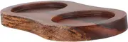 BESTOYARD Wooden Grinder Rest Holder Slot Condiment Display Tray Nonslip Spice Rack for Mills Wooden Base for Home and Kitchen Use