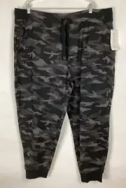 ATHLETA Triumph Printed Jogger Plus Size 3X Black Camo Lux #982970 NEW