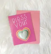 Bless Your Heart Mini Bath Bomb Note Card | Gifting Idea | Feeling Smitten