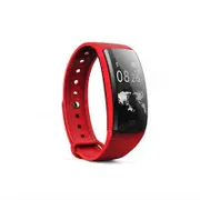 QS90PLUS 0.96inch OLED Heart Rate Blood Pressure Monitor Pedometer Message Show Smart Bracelet RED COLOR