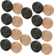 HAWILLOSCH 24pcs Wooden Round Threaded Game Pieces for Checkers Chess Backgammon Elegant Board Game Accessories for Enhanced Gameplay Experience