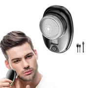 Portable Electric Mini Shaver Rechargeable Pocket Razor for Men-Silver