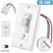 110-240V Automatic PIR Occupancy Motion Sensor Light Switch Auto On/Off Infrared
