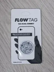 NEW Flowtag Social Media Button Adhesive Scannable QR Code