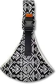 Baby Sling Carrier Newborn to Toddler Adjustable One-Shoulder Design with Hip Seat Support, Labor-Saving Baby Wraps Carrier 10-30 lbs(Black Sailboat)