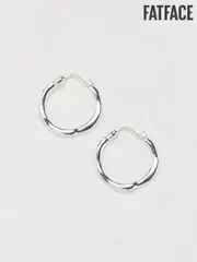 FatFace Silver Hammered Hoops (E55915) | $29