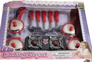 14 pc. Mini Kitchen Cookware Pot Pan Kids Pretend Cook Play Toy Tool Accessories