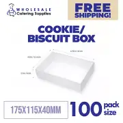 Loyal Bakeware Cookie / Biscuit Box White 175x115x40mm Pack of 100