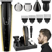 5 in 1 Beard Trimmer for Men Electric Grooming Kit Cordless Hair Clippers for Bear Hair Face Nose Ear