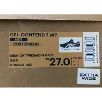 在飛比找蝦皮購物優惠-GEL-CONTEND 7 WP亞瑟士寬楦慢跑鞋-男27號