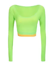 Tablespoon collar layered short T-shirt S,XS,M Green