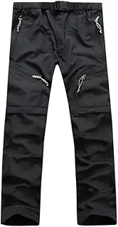 [Generic] Mens Lightweight Outdoor Hiking Trousers, Outdoor Waterproof Trousers For Men Quick Dry Windproof Thin Detachable Hiking Pants Quick Dry Convertible Cargo Trousers Walking Trousers For Men