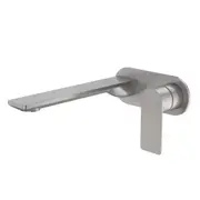 Caroma Urbane II Wall Basin / Bath Mixer 220mm (Body & Trim)- Round Cover Plate -Lead Free Gunmetal 99641GM6AF