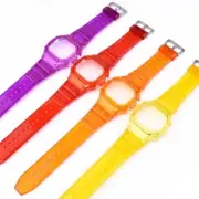 Replacement Watch Band Colorful Case Strap TPU Silicone Pin Buckle Bezel Tools