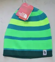 the north face tnf youth boys pete n repeat reversible beanie depth green small