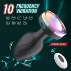 LED Light Anal Butt Plug Vibrator G-Spot Massager Dildo Adult Men Sex Toy REMOTE