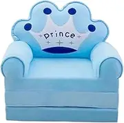 Folding Sofa for Kids, Armchair That Transforms to Lounger, Blue, as described