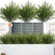 Artificial Outdoor Plants 12 PCS Fake Cedar Plants Plastic Faux Pinetree Stems